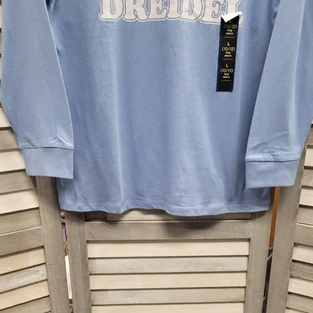Girls’ Long Sleeve Oversized ‘Dreidel’ Graphic Shirt | Art Class | Large (10/12)